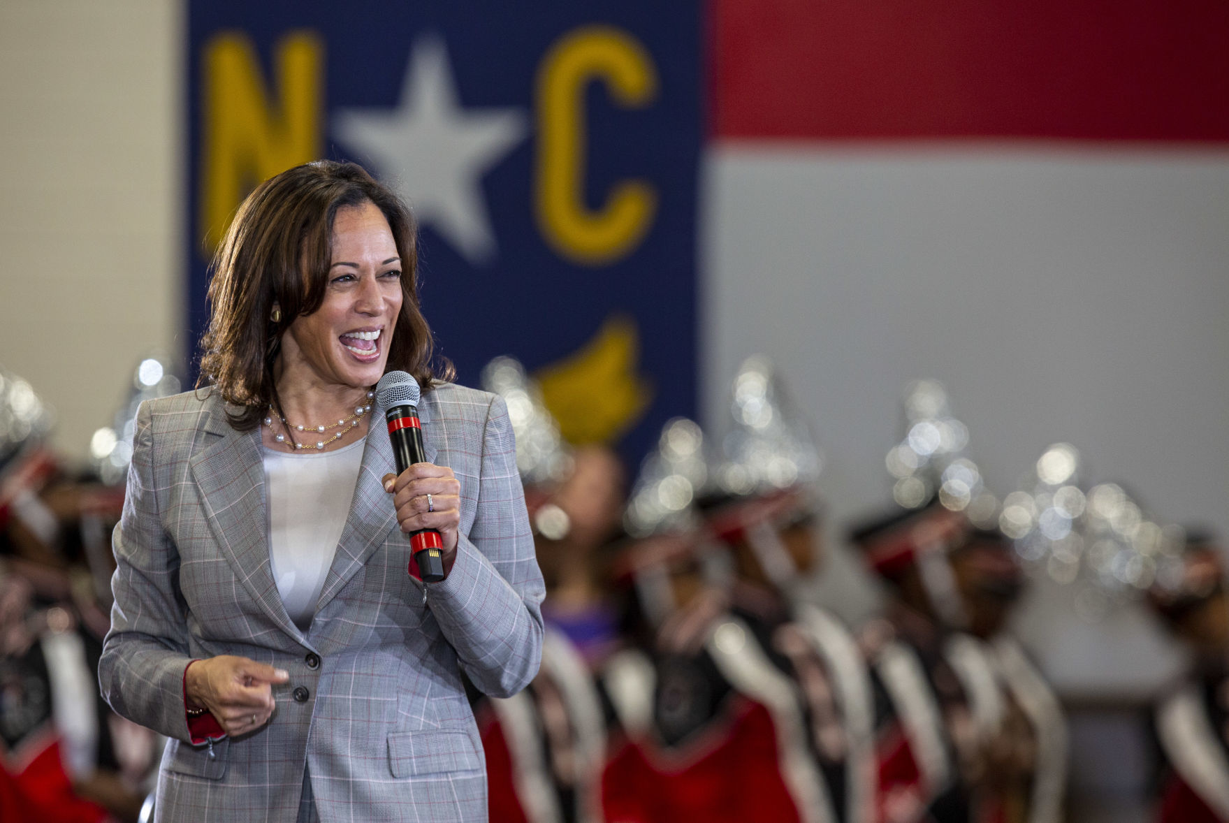 Kamala Harris campaigns in Greensboro